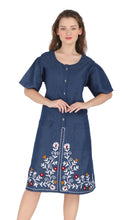 Load image into Gallery viewer, Half sleeve Denim Dress Kurti with Front Pocket 1941