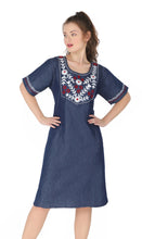 Load image into Gallery viewer, Denim Long Dress half sleeve 1821-3