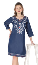 Load image into Gallery viewer, Denim Shirt Collar half Sleeve Dress 1921-4