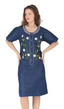 Load image into Gallery viewer, Half sleeve Denim Dress Kurti with Front Pocket 1941-2