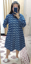 Load image into Gallery viewer, Denim Dress Full Sleeve Printed -P1