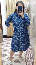 Load image into Gallery viewer, Denim Dress Full Sleeve Printed-P3