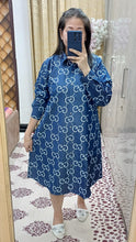 Load image into Gallery viewer, Denim Dress Full Sleeve Printed-P3