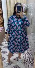 Load image into Gallery viewer, Denim Dress Full Sleeve Printed-P9