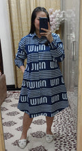 Load image into Gallery viewer, Denim Dress Full Sleeve Printed-P10