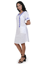 Load image into Gallery viewer, Cotton Round Neck Emb - White 1851