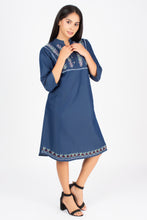 Load image into Gallery viewer, Denim Dress Embroideried (soft denim fabric) 1905-2