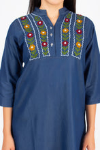 Load image into Gallery viewer, Denim Dress Embroideried (soft denim fabric) 1905-3