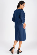 Load image into Gallery viewer, Denim Dress With Embroideried (Soft Denim Fabric) - 1924-3