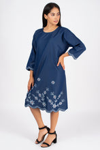 Load image into Gallery viewer, Denim Dress With Embroideried (Soft Denim Fabric) - 1924-3