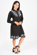 Load image into Gallery viewer, Cotton Shirt Border Emboroidery - Black