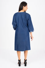 Load image into Gallery viewer, Denim Dress With Embroideried (Soft Denim Fabric) - 1924-4
