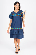 Load image into Gallery viewer, Denim long kurti half sleeve V neck New 8