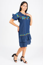 Load image into Gallery viewer, Denim long kurti half sleeve V neck New 8