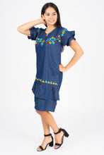 Load image into Gallery viewer, Denim long kurti half sleeve V neck New 8