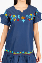 Load image into Gallery viewer, Denim long kurti half sleeve V neck New 8