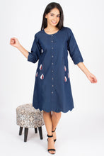 Load image into Gallery viewer, Half sleeve Denim Dress New 11