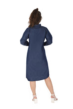 Load image into Gallery viewer, Denim dress full sleeve embroidery 1820-3