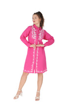 Load image into Gallery viewer, Cotton Shirt Border Emboroidery 1906-3 Pink