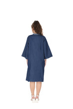 Load image into Gallery viewer, Denim Dress Embroideried (soft denim fabric) 1898-2