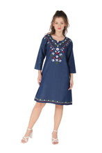 Load image into Gallery viewer, Denim Shirt Collar half Sleeve Dress 1921-5