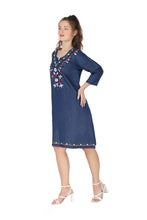 Load image into Gallery viewer, Denim Shirt Collar half Sleeve Dress 1921-5