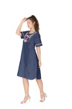 Load image into Gallery viewer, Denim Long Dress half sleeve 1821-3