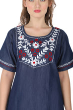 Load image into Gallery viewer, Denim Long Dress half sleeve 1821-3