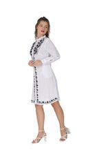 Load image into Gallery viewer, Cotton Shirt Border Emboroidery 1906-3 White