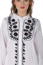 Load image into Gallery viewer, Cotton Shirt Border Emboroidery 1906-3 White