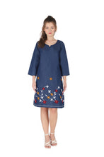 Load image into Gallery viewer, Denim Shirt Collar half Sleeve Dress 1921-3