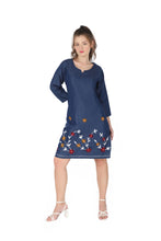 Load image into Gallery viewer, Denim Shirt Collar half Sleeve Dress 1921-3