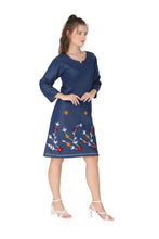 Load image into Gallery viewer, Denim Shirt Collar half Sleeve Dress 1921-3
