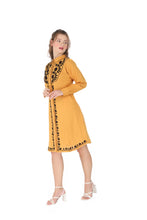 Load image into Gallery viewer, Cotton Shirt Border Emboroidery 1906-3 Yellow