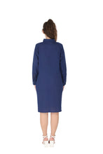 Load image into Gallery viewer, Cotton Shirt Border Emboroidery 1906-3 Blue