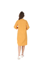 Load image into Gallery viewer, Women Embroidered Dress with side pockets 1904-2 Yellow