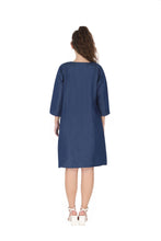 Load image into Gallery viewer, Denim Shirt Collar half Sleeve Dress 1921-4