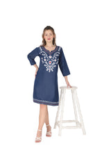 Load image into Gallery viewer, Denim Shirt Collar half Sleeve Dress 1921-4