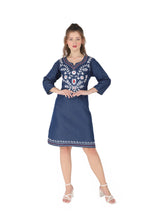 Load image into Gallery viewer, Denim Shirt Collar half Sleeve Dress 1921-4