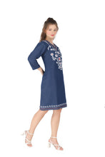 Load image into Gallery viewer, Denim Shirt Collar half Sleeve Dress 1921-4