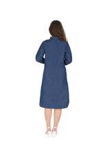 Load image into Gallery viewer, Denim dress full sleeve embroidery 1836-10