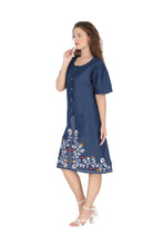 Load image into Gallery viewer, Half sleeve Denim Dress Kurti with Front Pocket 1941