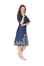 Load image into Gallery viewer, Half sleeve Denim Dress Kurti with Front Pocket 1941