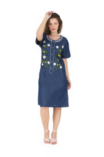 Load image into Gallery viewer, Half sleeve Denim Dress Kurti with Front Pocket 1941-2