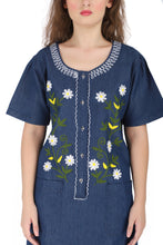 Load image into Gallery viewer, Half sleeve Denim Dress Kurti with Front Pocket 1941-2