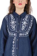 Load image into Gallery viewer, Denim dress full sleeve embroidery 1820-4