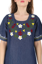 Load image into Gallery viewer, Denim Long Dress half sleeve 1821-4