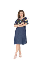 Load image into Gallery viewer, Denim Long Dress half sleeve 1821-4