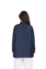 Load image into Gallery viewer, Denim Dress Embroideried (soft denim fabric) 1899-4