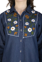 Load image into Gallery viewer, Denim Dress With Embroidered (Soft Denim Fabric) - 3001